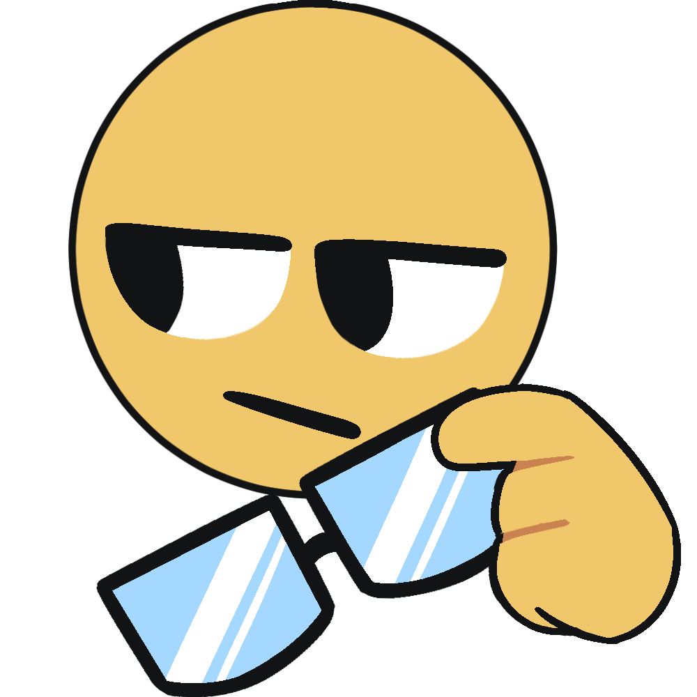 An emoji yellow face looking to the side with a judgy expression, removing their glasses.